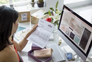 Women Shopping Online Shopaholics Purchase Concept